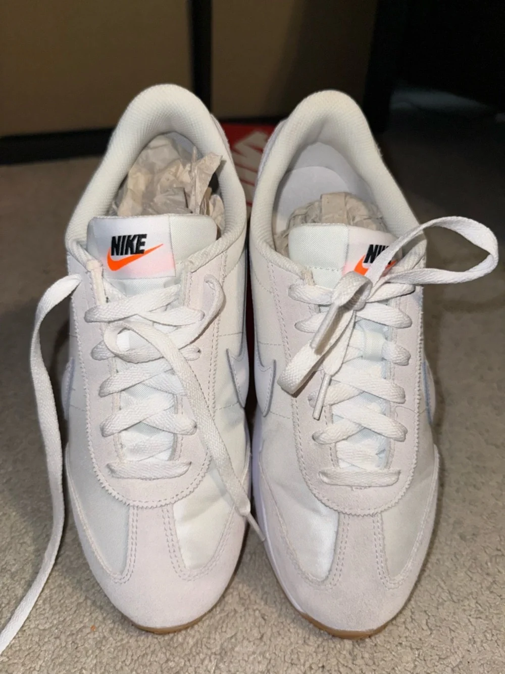 Nike Women’s Pacific Racer Sneakers - white/white safety orange - Picture 4 of 5